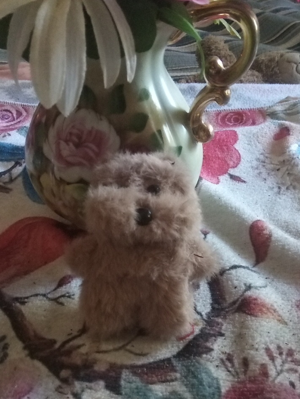 ❤️ New without tags Plush Small Brown Dog Bag Clip